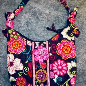 NWOT Vera Bradley Mod Floral pink and brown Maggie quilted tote/matching wallet.